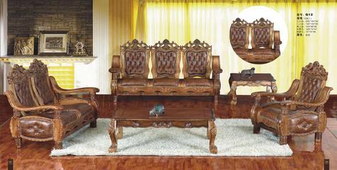 廠家直銷歐式實木皮沙發——佛山市順德區樂從鎮水藤華發家具廠產品解析